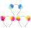 3Stk Pompom Headband Irisierend Flauschig Bunt 9