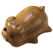 holzschwein schlüsselanhänger 4-teilig holz, glücksbringer für