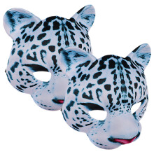 10Stk Mehrfarbige Eva Schneeleopard Maske Karneval Cosplay Party
