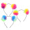 3Stk Pompom Headband Irisierend Flauschig Bunt 7