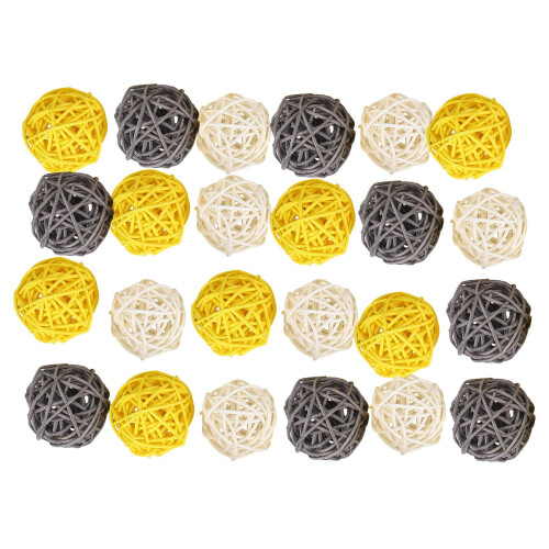 Bola de Vime, 24 PeçAs, Bolas Decorativas de 2 Polegadas, Orbes, Vaso, Enchimentos de Tigela