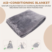 Solide Weich Wohn Zimmer Schlaf Zimmer Klimaanlage Bettdecke Schlafsofa Babydecke Solid Farbe Warmschutz Knie