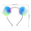 3Stk Pompom Headband Irisierend Flauschig Bunt 3