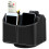 Leather Remote Control Holder,360 Degree  Desk TV Remote Caddy,Bedside Table Organizer for Controller,Media,Mail 6