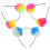 3Stk Pompom Headband Irisierend Flauschig Bunt 6