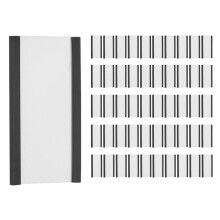 50Pcs Magnetic Label Holders with Magnetic Data Card Holders with Clear Plastic Protectors for Metal Shelf (1 x 2 Inch)