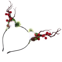 2Stk Weihnachtliches Geweih-Haarband Kinder Haarreif Bunt Leuchtend