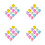 48Stk Mini Skulpturen Resin Bunt LED 7