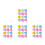 48Stk Mini Skulpturen Resin Bunt LED 8