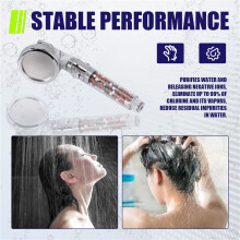 3 Modalità SPA Soffione Doccia con Filtro Ionico Ugello per Doccia un Risparmio D'Acqua ad Alta Pressione Filtro per Acqua Premium per Bagno