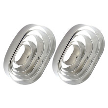 6Sets Ovaler Ausstecher Set Für Kuchen Und Silber