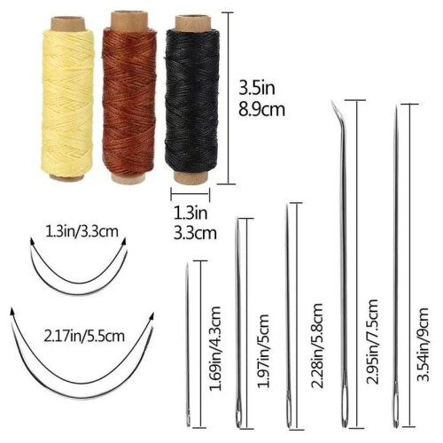 Leather Working Tools and Supplies with Tool Box Perfect for Stitching Punching Cutting Sewing Leather  Making 2