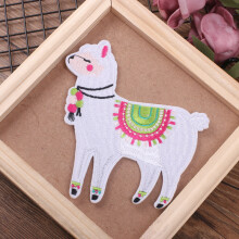 12Pcs Süße Alpaka Stickerei Patches Nähen Eisen auf Patch Applique Abzeichen Diy Dekoration oder Reparatur für Kleidung,Rucksack
