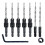 5Pcs Wood Countersink Drill Bit Set with 2Pcs Counter Sinker Replacement Tapered Drill Bit for Drilling  Hole 1