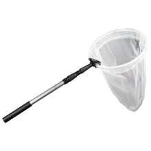 Aluminum Alloy Fast Folding Hand Rubber Net Outdoor Sports Fly Fishing Net Black Small Fish Pocket Tadpole Dual-Use