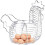 Metal Wire Egg Baskets for Eggs, Chicken Shaped Egg Holder, Rustic Round Baskets Gathering Egg with Handle 2