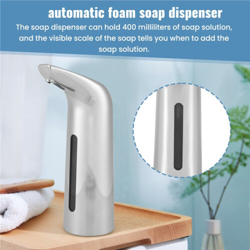 Automatic Soap Dispenser Touchless 400Ml,Automatic Sensor Soap Dispenser,Dish Soap Dispenser for Kitchen Bathroom Hotel 1