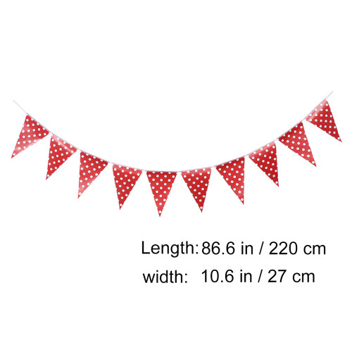 10Stk Gefleckte Papier Wimpelkette