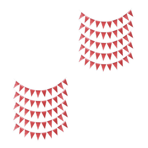 10Stk Gefleckte Papier Wimpelkette 2