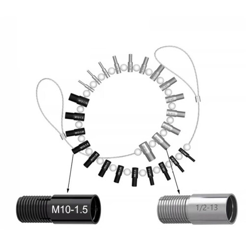 Portable Thread Tester Bolt Nut Screw Bolt Nut Screw Checking Checker 26 Male/Female Size Gauge Measuring Tool Kit 2