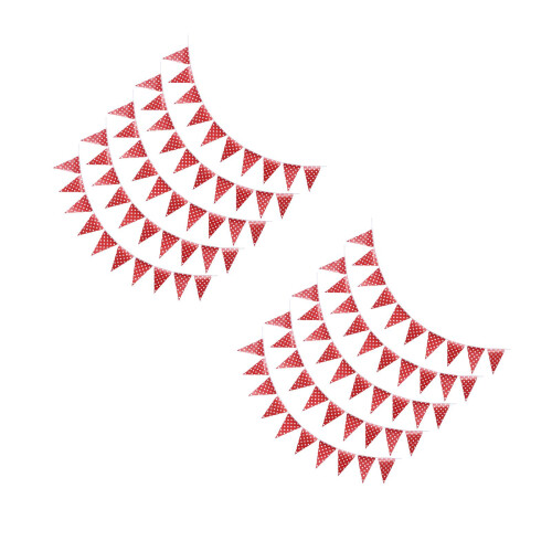 10Stk Gefleckte Papier Wimpelkette 1