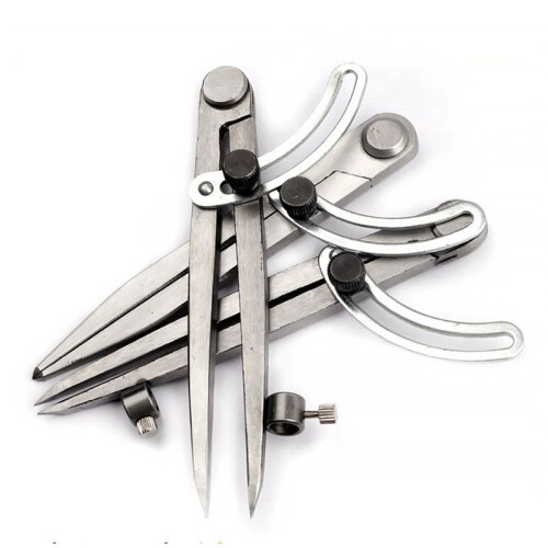 100mm Winged Gauge Spacing Gauge Compass Woodworking Scriber Steel   Device Can Be Adjusted 2