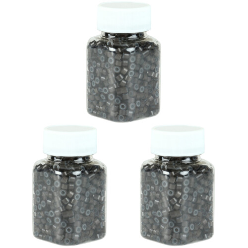 1500Stk Haarwickel Ringe Dunkelbraun, Silikonfutter, Dreadlock Schmuck 1