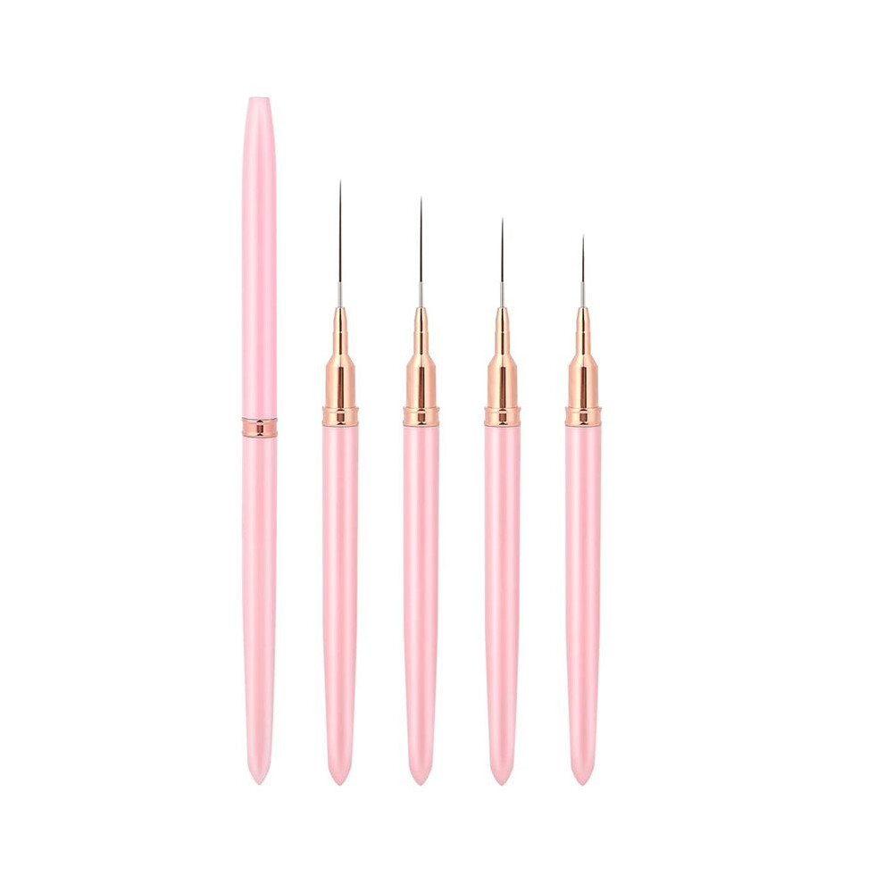 Nail Art Liner Brushes, 5Pcs Painting Nail Art Brush Set Nail Dotting Drawing Tool Nail Art Design Brush Detail Brush