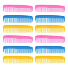 12 Pieces Colorful Hair Combs Set for Kids Women Men Colorful Plastic Fine Dressing Comb (, Yellow, )