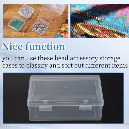 24 Pcs Small Bead Organizer Bead Case Storage Organizer Diamond Art Containers Accessory Storage with 2 Pcs Hinged Lid 2