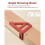 Multi-Angle Measuring Ruler,45/90 Degree Aluminum Alloy Woodworking Square Protractor,Miter Triangle Ruler-Red 4