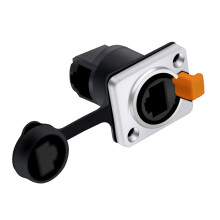 RJ45 Waterdichte Netwerkconnector 8P8C Vrouwelijke Paneelmontage-Aansluitingen RJ45 Ethernet-Connector (Stijl 4)
