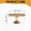 8 Packs Champagne Gold Cabinet Knobs Drawer Knobs Euro T Bar Cabinet Handles Modern Knobs for Cabinets and Drawers 7