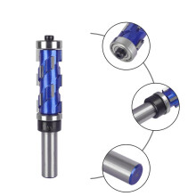 Milling Cutter 12.7Mm Shank 45Mm Flush Trim End Mill Solid Carbide Spiral Double Bearing CNC Router Bit for Wood