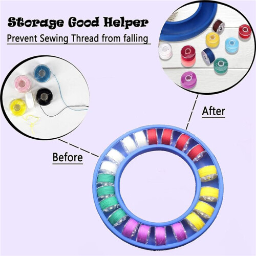 8PCS Silicone Bobbin Ring Savers Round Bobbin Ring Holders para Metal e Sewing Tool Storage Ring Organizers 2