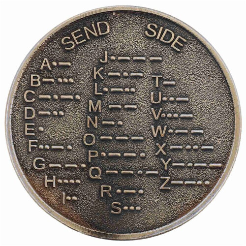 CW Morse Code Commemorative Coins CW Training Coin Morse Code Training Coin for Novice Radio Enthusiasts 2