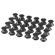 24PCS DIY Crystal Epoxy Resin Drawer Knob Base, Drawer Handle Accessories, DIY Resin Handle Alloy Base in Bulk (Black)