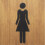 2Paare Büroschilder Damen Wc Lavabo Selbstklebend 11