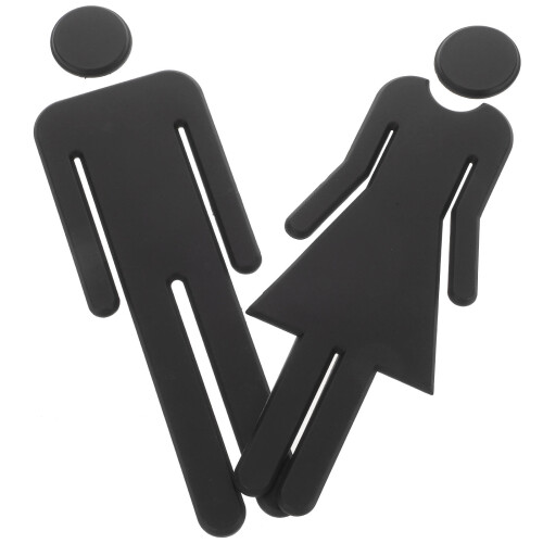 2Paare Büroschilder Damen Wc Lavabo Selbstklebend 2