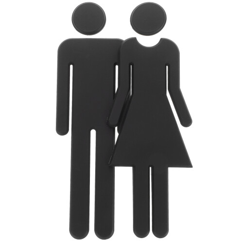 2Paare Büroschilder Damen Wc Lavabo Selbstklebend 1