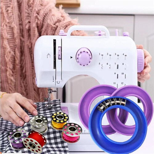 8PCS Silicone Bobbin Ring Savers Round Bobbin Ring Holders para Metal e Sewing Tool Storage Ring Organizers 1
