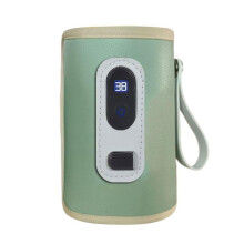 USB Milk Water Warmer Passeggino da Viaggio Borsa Isolata Display Digitale Scaldabiberon per Allattamento per Bambini per L'Inverno All'Aperto-Verde