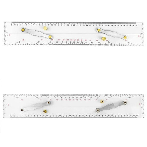 Marine Parallel Ruler Clear Scales, Mapping Points to Pull Parallel Ruler 450MM, Nautical Charts Parallel Ruler for Boat 2