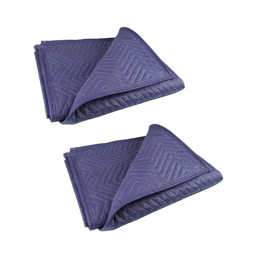 Exogio 2Pcs Moving Blankets 40X72inches Heavy Duty Packing Blankets For Moving Shipping Furniture Wrapping For Furniture