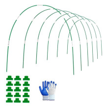 Garden Hoops for Raised Bed, 6 Sets of 8FT Long Greenhouse Hoops Grow Tunnel, Rust-Free Fiberglass Support Hoops Frame