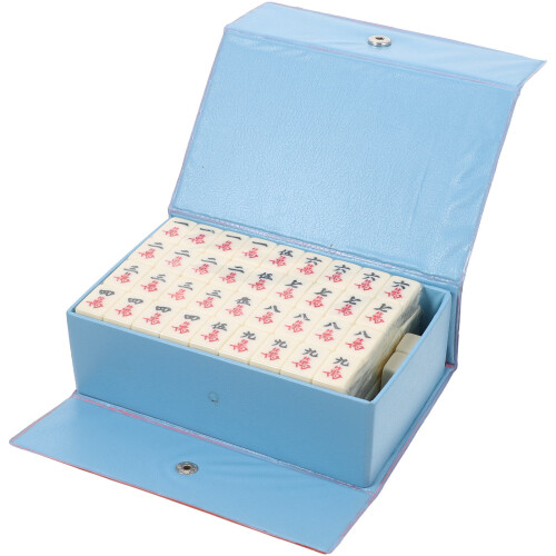 2Sets Chinesisches Mahjong Set Bunt Langlebig Mit Box Für Garten 2