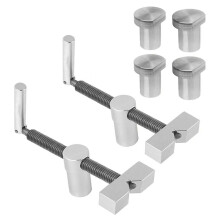 Woodworking Desktop Clip Fast Fixed Clip Quick Fixture Clamping Tool for 20MM Hole Woodworking Bench Dog Tools-Silver