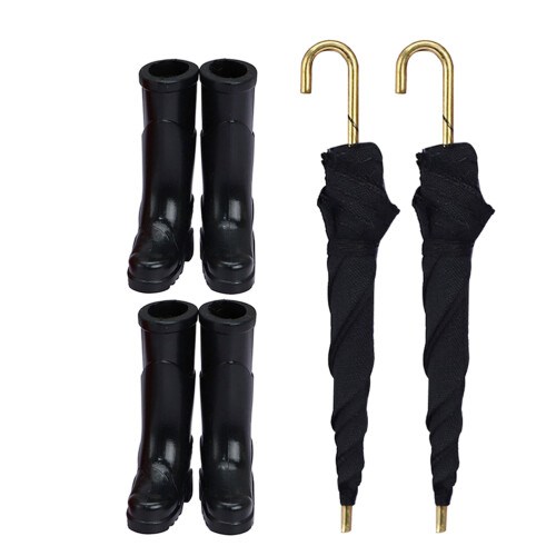 8 Mini Botas De Lluvia Y Negro Para Y Decoración 2