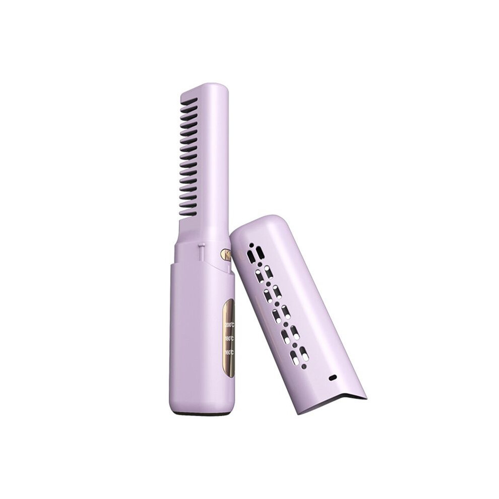 Exogio Hair Straightener Professional Quick Heated Electric Hot Comb Multifunctional Wireless Portable Straightener-A