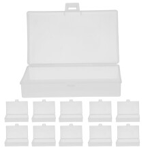 12Ud Mini Cajas Plásticas Transparentes Con Tapa Articulada